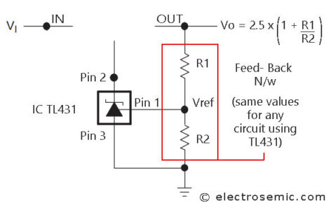 TL431 Calculator- Find R1 & R2