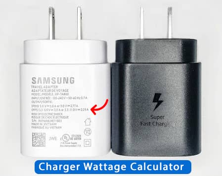 calculate or check charger watt